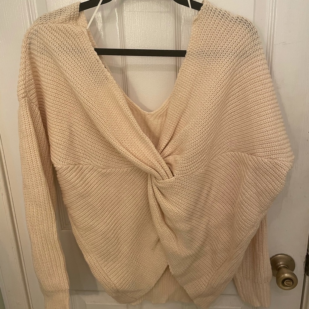 Twist back sweater